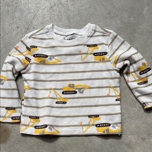 Striped Construction Truck Long-Sleeve Shirt